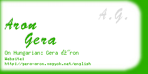 aron gera business card